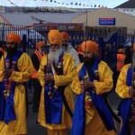 Panj Pyarey (five beloved ones) leading the Nagar Kirtan
